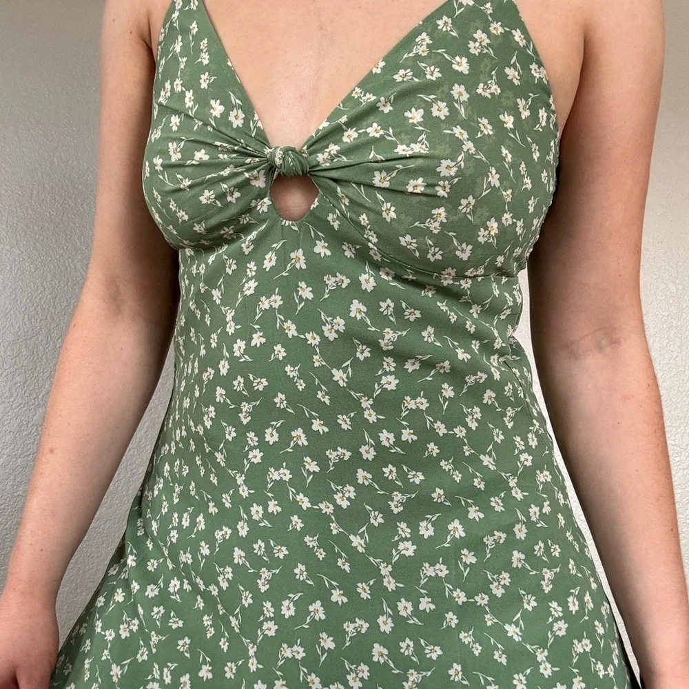 PacSun Green Sleeveless Sundress Mini - Picture 3 of 7